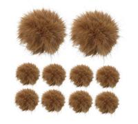 Yardwe Lot de 10 Balles Rebondissantes en Peluche Douce pour Chat, Jouets Interactifs et D'enrichissement, Couleur Marron, pour Stimuler l'exercice et Divertir Les Chats D'intérieur
