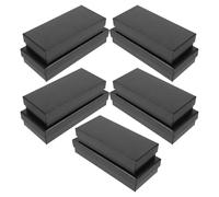 Yardwe Lot de 10 Boîtes à Montres Rectangulaires Allongées Coffrets Organisateurs Rainures Anti-Rayures Boîtiers Multifonctions pour Montres et Petits Accessoires Rangement Compact