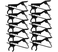 Yardwe Lot de 10 Pinces Micro Cravate Noires Compatibles 6mm, Supports Micro sans Fil à Pince Pratiques et Légers pour Studio, Bureau, Scène et Enregistrement Professionnel