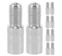 Yardwe Lot de 10 Set de Rallonges de Valve de Pneu Voiture en Métal 25 Mm, Bouchons de Valve Étanches, Extension de Tige de Soupape Résistante la Corrosion, Outil Entretien Pneus