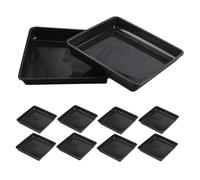 Yardwe Lot de 10 Soucoupes Rondes en Plastique pour Plantes en Pot Bac À Égouttement pour Plantes Bac À Eau Rond en Plastique en Pot Noir