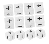 Yardwe Lot de 12 Dés d'apprentissage des Mathématiques Éducatifs pour Garçon et Filles Accessoires de Jeu en Classe Dés de Calcul Colorés Outil d'Enseignement pour Jeux de Comptage