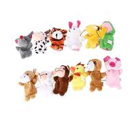 Yardwe Lot de 12 Marionnettes à Doigts Portables en Tissu Résistantes Jouets Éducatifs pour Garçon et Filles Accessoires pour Histoires Interaction Parent-Garçon et Filles Contes