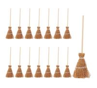 Yardwe Lot de 15 Balais Miniatures pour Halloween Mini Balais De Paille pour Maison De Poupée pour Jardin De Fées Décoration De Fête d'halloween Bricolage (Style 1)