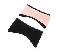 Yardwe Lot de 2 Cache-Oreilles et Masque de Sommeil en Polaire Réglables Insonorisés et Confortables Protection Coupe-Vent pour Dormir pour Voyages et Usage Domestique Couleurs Noir