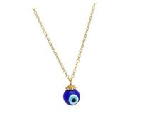 Yardwe Lot de 2 Colliers Ras-du-cou Œil Maléfique Unisexes en Métal Doré Pendentif Bleu, Chaîne Courte Élégante pour Femmes et Hommes, Bijoux à Porter Quotidien