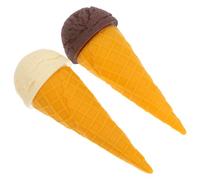 Yardwe Lot de 2 Cornets de Glace Factices Réalistes 145 CM en Plastique Inaltérable Décoration de Boutique de Glaces et Accessoire Photo pour Fête d'anniversaire ou Vitrine de Magasin