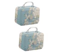 Yardwe Lot De 2 Mini Boîtes À Cils Trousse De Maquillage Trousse De Toilette Trousse De Voyage Petite Trousse De Toilette Organisateur De Maquillage Valise Vintage Étui De