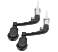 Yardwe Lot de 2 Poignées de Moulinet en Métal Petites Poignée Rotative à Bascule Pliable pour Moulinet de Pêche Accessoires Robustes pour Pêche en Eau Douce et Mer