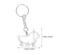 Yardwe Lot de 2 Porte-clés Souvenir en Poils d'animaux, Transparents, en Forme de Chien, en Forme de Capsule de Rangement commémorative, Pendentif en Poils de Chat, pour Amoureux des Animaux,