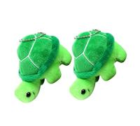Yardwe Lot De 2 Porte-clés Tortue En Peluche Verte, Mini Pendentifs Doux, Décoration Suspendue Pour Paquet à Dos Et Cartable, Présent Anniversaire, Usage Quotidien Et Voyage