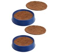 Yardwe Lot de 2 Set de Nids pour Pigeons en Plastique Résistant, Compact 4 Coussins de Nidification Marron, Nid D’Oiseau en Cage pour Reproduction Domestique et Pigeonniers Remplaçables