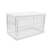 Yardwe Lot de 2 vitrines Transparentes pour Figurines - Boîte en Acrylique à 2 Couches, empilable, Anti-poussière, pour Mini Figurines d'action et Objets de Collection