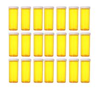 Yardwe Lot de 24 Piluliers en Plastique Transparents avec Couvercle Hermétique - Petite Boîte de Rangement Portable pour Remède - Organiseur de Flacons de Pilules Pratique pour Voyage et