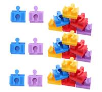 Yardwe Lot de 24 Rails De Train pour Enfants Jouets De Construction Cubes De Construction Jouets pour Garçons Accessoires De Rails Blocs De Quai en Plastique