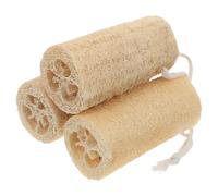 Yardwe Lot de 3 Éponges de Exfoliantes en Luffa Naturel Taille 125 CM X 6-7 CM Couleur Naturelle Polyvalentes pour Bain et Vaisselle Fibres Végétales Biodégradables Nettoyage Doux