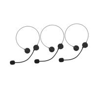 Yardwe Lot De 3 Faux Casques D'Écoute Accessoires Faux Micro Casque De Déguisement Casque De Jeu Microphone Casque Pour Enfants Faux Casque Pour Enfants Costume En Plastique