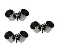 Yardwe Lot De 3 Mangeoires pour Perroquets Bols À Eau pour Oiseaux en Acier Inoxydable avec Clip pour Une Installation Facile Décoration Dintérieur 2 Pièces X 3