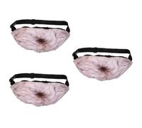 Yardwe Lot De 3 Pochettes De Voyage Unisexes Banane Caché Banane Banane pour Voyager en Toute Sécurité Motif Imprimé 3D