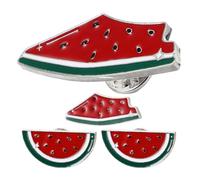 Yardwe Lot de 4 Broches Pastèque en Émail Épingle Amusante et Clip de Cardigan Motif Fruit Coloré Accessoires Femme pour Robes Paquet et Tenues d'Été Badges Originaux et Polyvalents