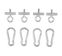 Yardwe Lot de 4 butées et Crochets pour Rails d'auvent - Clips de Fixation pour Parasol M5, Attaches à Ressort pour Parasol de Jardin, pour Installation d'auvents et de tentes