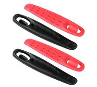Yardwe Lot de 4 Démonte-pneus Vélo en Plastique Solide, 2 Noirs 2 Rouges, Légers et Compacts, Levier de Pneu Vtt Pratique pour Réparation et Démontage Facile des Pneus Tubeless