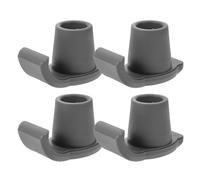 Yardwe Lot de 4 Patins Antidérapants en Caoutchouc Gris Clair 254 MM pour Déambulateur Accessoires Robustes de Rechange pour Personnes Âgées Glissement Fluide Adaptés à L’Extérieur