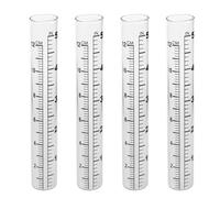Yardwe Lot de 4 Pluviomètres Extérieurs en Verre 12 CM Tubes Simples pour Mesurer la Pluie Fournitures de Pluviomètre Domestique Accessoires Jardin Précis et Solide