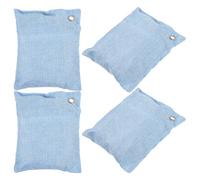 Yardwe Lot de 4 Sachets Purificateurs de Charbon Actif de Bambou Bleu, Absorbeurs D'odeurs et D'humidité pour Placards et Voiture, Désodorisants Naturels à Charbon pour Maison