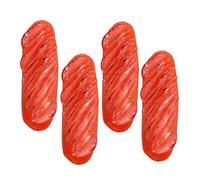Yardwe Lot de 4 Saucisses Artificielles Réalistes pour Accessoires de Photographie Mini Modèles de Hot-Dog en PVC Décoration de Fête et Bureau Jouets Cuisine