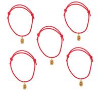 Yardwe Lot De 5 Colliers Pratiques pour Animaux De Compagnie, Corde Rouge Multi-usages pour Chat Et Chien, Collier Tricoté Délicat Au Design Mignon pour Un Usage Quotidien