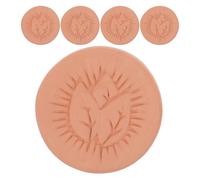 Yardwe Lot de 5 Disques Humidificateurs en Argile Feuille Diamètre 37 CM Contrôle Bidirectionnel de L'Humidité pour Cigares Conservation et Boîtes à Biscuits Réutilisable et