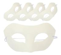 Yardwe Lot de 5 Masques Papier Blanc Vierges DIY pour Bricolage, Masque à Peindre, pour Atelier D'art et Temps de Création