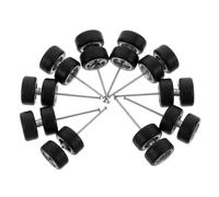 Yardwe Lot De 5 Paires De Pneus Moulés en Alliage pour Voiture Télécommandée Roues pour Enfants Camion Bateau Hélicoptère Modèle Réduit De Voiture Essieux À Tige Ronde Moyeu De