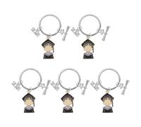 Yardwe Lot de 5 porte-clés « 2026 » : Cadeau de fin d’études pour les étudiants de terminale et de première année de lycée - Breloque souvenir inspirante en alliage avec pendentif « Diplômé »