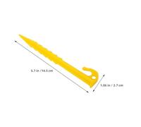 Yardwe Lot de 50 piquets de Tente en Plastique à Bords dentelés, Jaunes, pour Jardin, Camping, extérieur, Filet, Accessoires de pelouse