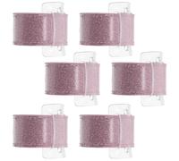 Yardwe Lot de 6 Bracelets à Claquer pour Demoiselles D'honneur Rose, Bracelets Ornement Fleuris en Tissu Léger Fermeture Scratch, Accessoire pour Enterrement de Vie de Jeune Fille