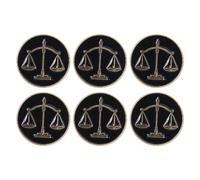 Yardwe Lot de 6 Broches à Revers en Métal de Balance Justice Épingles Décoratives pour Avocat et Juge Accessoires Légers pour Costumes Formels Symboles D’Équité et Professionnalisme