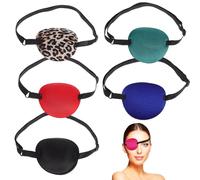 Yardwe Lot De 6 Cache-Oeil Réglables Pour Adultes Patchs À Un Seul Œil Souples Et Respirants Pour Entraînement De L’Amblyopie Ajustement Gauche Ou Droit Accessoire Cosplay Pirate