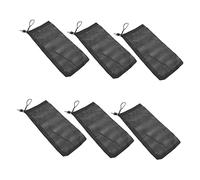 Yardwe Lot De 6 Pochettes Filtrantes À Cordon Coulissant pour Le Nettoyage des Aquariums Pochette en Maille Polyester Noire