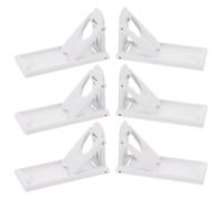 Yardwe Lot de 6 Verrous de Sécurité pour Porte Coulissante Blanc Loquets à Crochet pour Portes de Placard et Salle de Bain Verrou Coulissant Garçon et Filles Facile à Installer