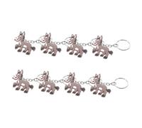 Yardwe Lot De 8 Porte-clés Âne En Pvc, Petit Format, Couleur Grise, Pendentifs Animaux Cartoon, Présents D'anniversaire Pour Garçon Et Filles, Accessoires De Fête Thèmes Animaux, Décorations Portables