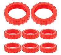 Yardwe Lot de 8 Protections de Roues de Valise en Silicone Anti-Bruit et Antidérapantes Taille 55X55X15 MM Couleur Rouge Chine Protège-Pieds de Valise pour Sols Durs pour Voyages