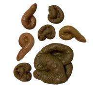 Yardwe Lot de Sept Fausses Crottes Réalistes en PVC, Jouets Farce | Aspect Convaincant, Formes Variées, Usage Maison et Photo, Coffret Portable pour Halloween et Avril