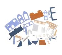 Yardwe Maison Miniature Bois DIY Kit De Bricolage Style Européen Décoration De Villa Miniature pour Paysage Maison De Bois