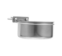 Yardwe Mangeoire pour Cage à Oiseaux en Acier Inoxydable Multifonction, Bol Moyen 12 Cm, Gobelet d'eau pour Perruches et Calopsittes, Accessoire Alimentation Oiseaux en Cage