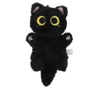 Yardwe Marionnette à Main pour Enfants Chat en Peluche pour raconter des Histoires, Animale Imaginative pour Les Jeux de rôle, Les Tout-Petits et Les, Spectacle de Zoo, théâtre, Noël, Noir