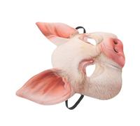 Yardwe Masque De Cochon Halloween Masque Animal Eva Demi-Visage Costume De Cochon Pour Mascarade Fête Accessoires Festival Cosplay 1 Pièce (Rose)