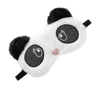 Yardwe Masque de Sommeil Brodé Panda Adorable en Peluche Noire, Bandeau Confortable pour Bloquer la Lumière, Masque Yeux Léger et Utile, pour Voyage, Maison et Détente