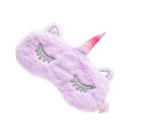 Yardwe Masque de Sommeil Confortable et Doux Licorne en Peluche Pourpre Cache-œil Créatif et Adorable, pour Jeux à L'aveugle et Réunions